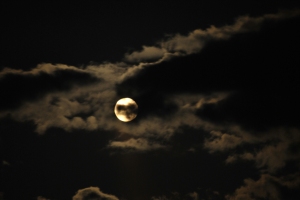 Clouded moon